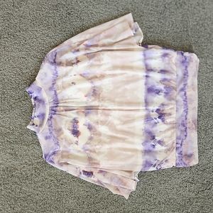 Lavender and Cream Blouse